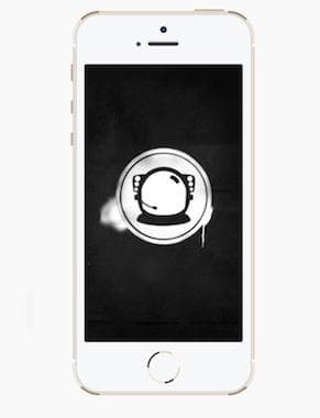 The Astronaut Wallpaper - Stencil Effect iPhone 5/5c/5s
